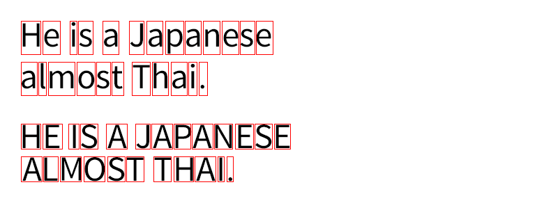 タイ語の横幅と高さを考える3