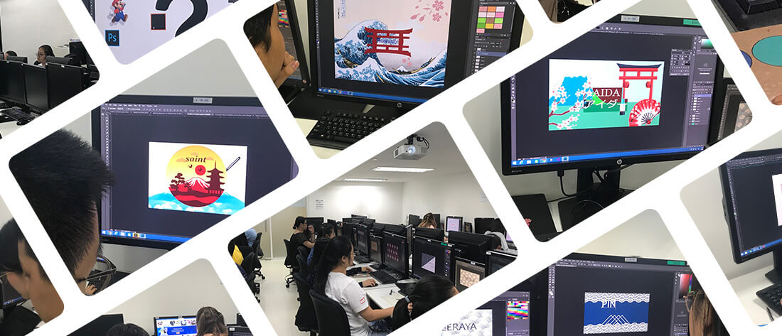 Graphic Design Basic Courseのワークショップ風景