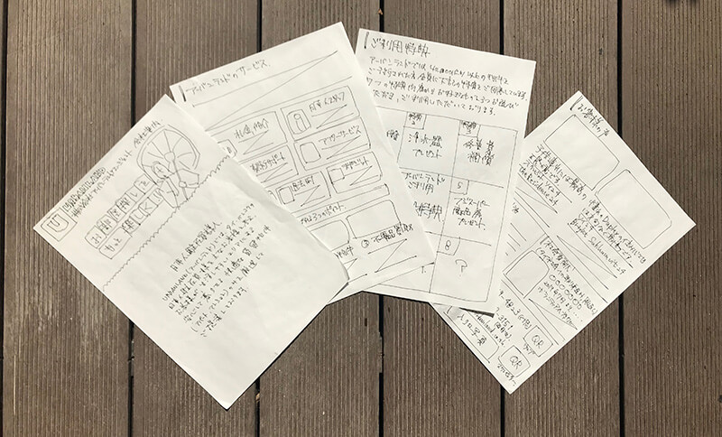 URBANLAND会社案内　手描きラフ案