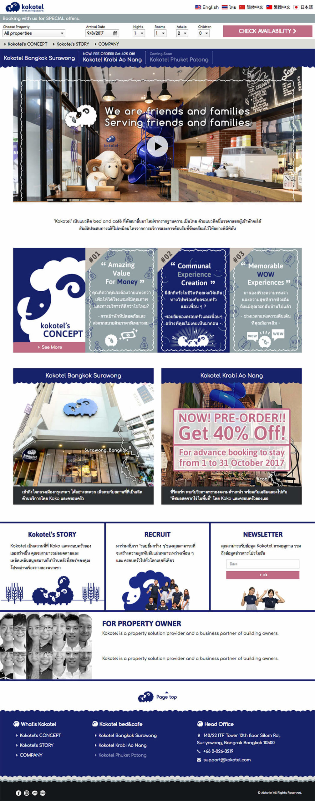 หน้าแรกของ KOKOTEL WEBSITE